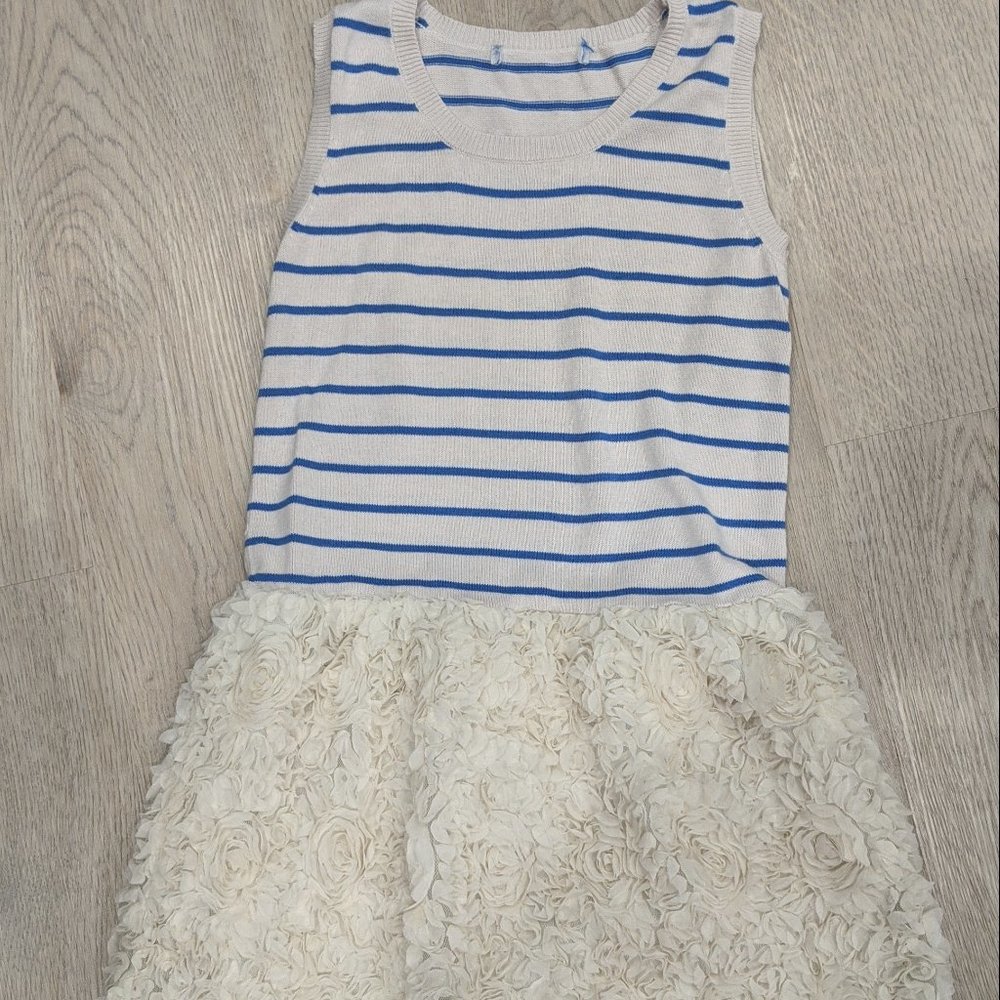 Striped Ruffle Flower Dress